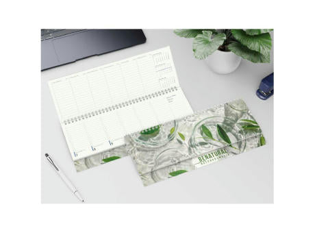 Tisch-Querkalender Compact RECYCLING 1 Woche = 2 Seiten 8–20 Uhr