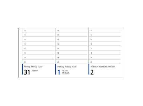 Tisch-Querkalender Compact RECYCLING 1 Woche = 2 Seiten 8–20 Uhr