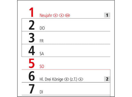 Streifenkalender Trend