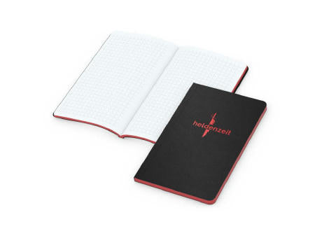 Notizbuch Tablet-Book Farbschnitt Naturkarton-Softcover schwarz