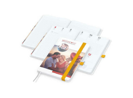 Wochenkalender vorne + Notizen hinten Match-Hybrid Papier-Hardcover