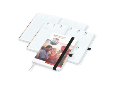 Wochenkalender vorne + Notizen hinten Match-Hybrid Papier-Hardcover