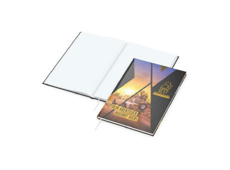 Notizbuch Note-Book Ecken spitz Hardcover individuell bedruckt