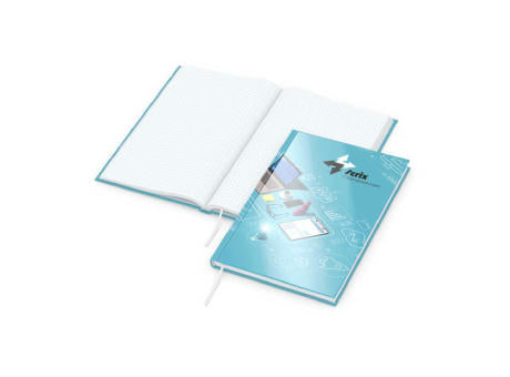 Notizbuch Note-Book Ecken spitz Hardcover individuell bedruckt