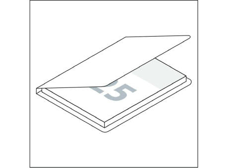 Haftnotizblock Memo-Card RECYCLING Format klein Naturkarton-Umschlag