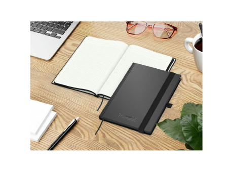 Notizbuch Hardcover Black-Book RECYCLING Ausstattung schwarz A5