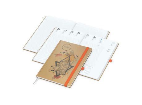Wochenkalender vorne + Notizen hinten Match-Hybrid Papier-Hardcover