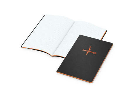 Notizbuch Tablet-Book Farbschnitt Naturkarton-Softcover schwarz