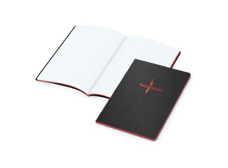 Notizbuch Tablet-Book Farbschnitt Naturkarton-Softcover schwarz