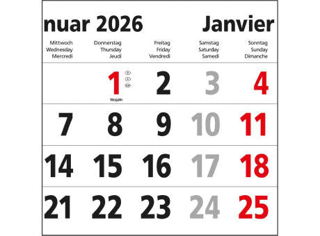 5-Monatskalender Einblatt Budget 5 großer laufender Monat