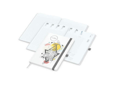 Wochenkalender vorne + Notizen hinten Match-Hybrid Papier-Hardcover