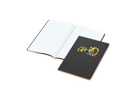 Notizbuch Tablet-Book Farbschnitt Naturkarton-Softcover schwarz