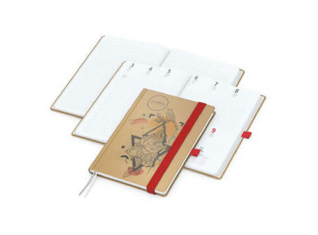 Wochenkalender vorne + Notizen hinten Match-Hybrid Papier-Hardcover