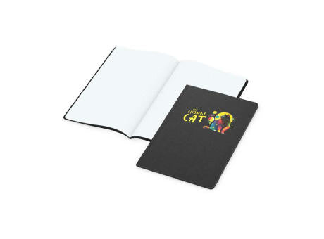 Notizbuch Tablet-Book Farbschnitt Naturkarton-Softcover schwarz
