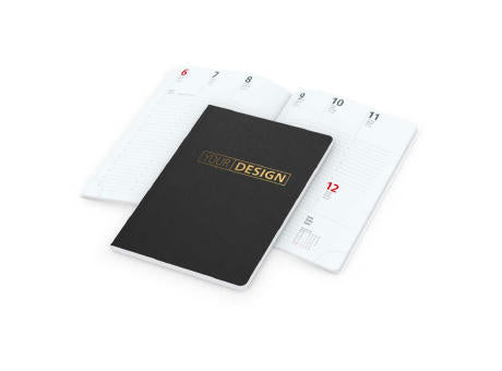 Wochenkalender Prestige-Flexx A5 Naturkarton-Softcover schwarz