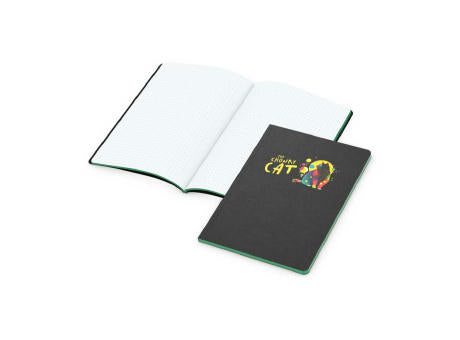 Notizbuch Tablet-Book Farbschnitt Naturkarton-Softcover schwarz