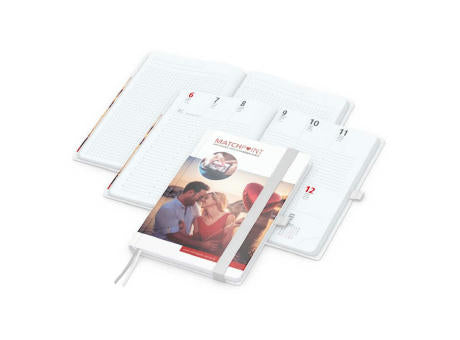Wochenkalender vorne + Notizen hinten Match-Hybrid Papier-Hardcover