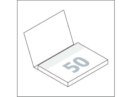 Haftnotizblock Cover Karton RECYCLING Format mittel Naturkarton-Umschlag