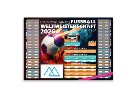 WM-Planer Spielplan-Wandplaner Fußball-WM 2026