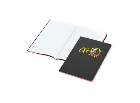 Notizbuch Tablet-Book Farbschnitt Naturkarton-Softcover schwarz