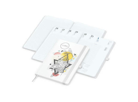 Wochenkalender vorne + Notizen hinten Match-Hybrid Papier-Hardcover