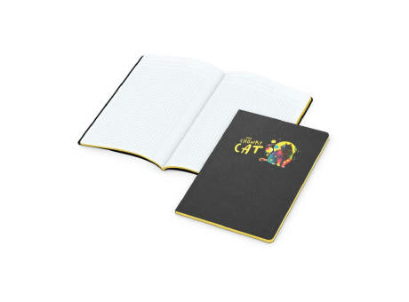 Notizbuch Tablet-Book Farbschnitt Naturkarton-Softcover schwarz