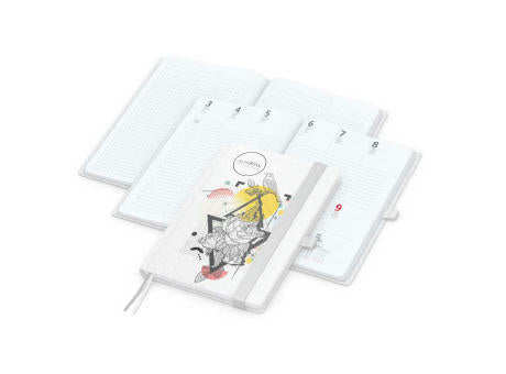 Wochenkalender vorne + Notizen hinten Match-Hybrid Papier-Hardcover