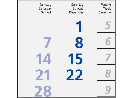 4-Monatskalender Einblatt Logic 4 Post A EXPRESS Design-Kalendarium