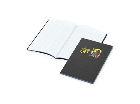 Notizbuch Tablet-Book Farbschnitt Naturkarton-Softcover schwarz