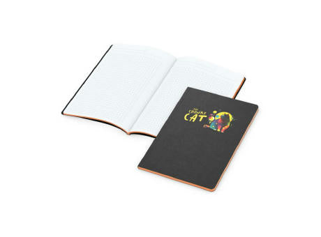 Notizbuch Tablet-Book Farbschnitt Naturkarton-Softcover schwarz