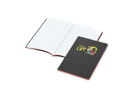 Notizbuch Tablet-Book Farbschnitt Naturkarton-Softcover schwarz