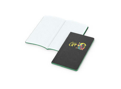 Notizbuch Tablet-Book Farbschnitt Naturkarton-Softcover schwarz