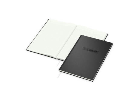 Notizbuch Note-Book RECYCLING Ecken spitz Naturpapier-Hardcover schwarz