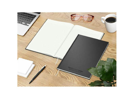 Notizbuch Note-Book RECYCLING Ecken spitz Naturpapier-Hardcover schwarz