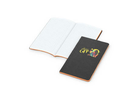 Notizbuch Tablet-Book Farbschnitt Naturkarton-Softcover schwarz