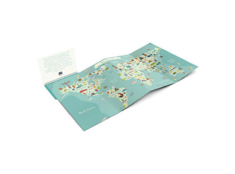Faltplan Concept-Card Large RECYCLING 100 × 72 mm Naturkarton-Umschlag