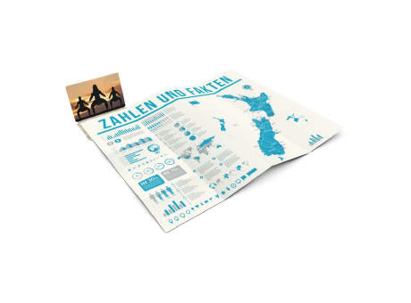 Faltplan Concept-Card Large RECYCLING 100 × 72 mm Naturkarton-Umschlag