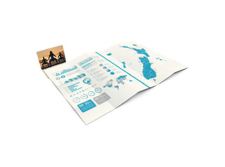 Faltplan Concept-Card Large RECYCLING 100 × 72 mm Naturkarton-Umschlag