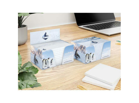 Haftnotiz-Box Pop-Up-Box Haftnotizblöcke weiß Karton-Box individuell bedruckt