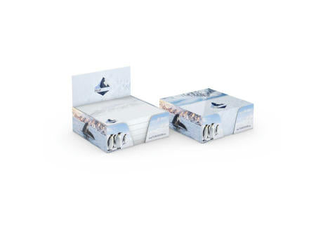 Haftnotiz-Box Pop-Up-Box Haftnotizblöcke weiß Karton-Box individuell bedruckt