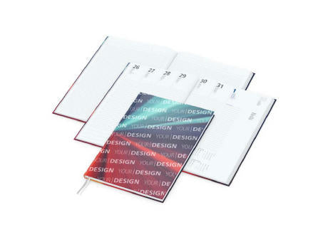 Wochenkalender vorne + Notizen hinten Note-Hybrid Ecken spitz Papier-Hardcover