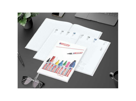 Wochenkalender vorne + Notizen hinten Note-Hybrid Ecken spitz Papier-Hardcover