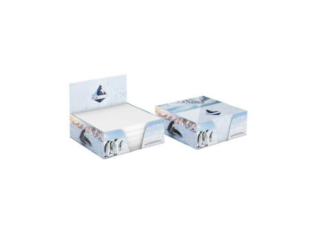 Haftnotiz-Box Pop-Up-Box Haftnotizblöcke weiß Karton-Box individuell bedruckt