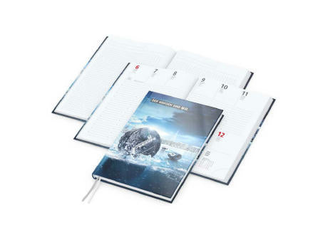 Wochenkalender vorne + Notizen hinten Note-Hybrid Ecken spitz Papier-Hardcover