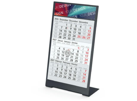Tischkalender Desktop 3 Color Metallaufsteller farbbeschichtet