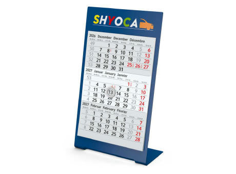 Tischkalender Desktop 3 Color Metallaufsteller farbbeschichtet