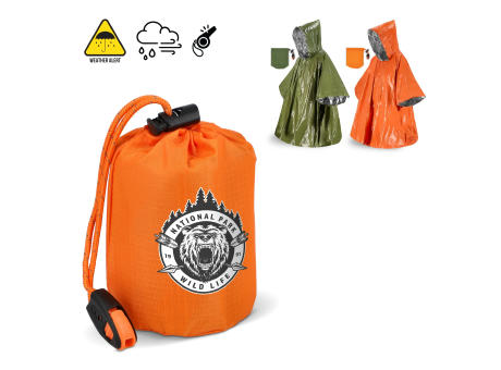 2-in-1-Thermoponcho für Outdoor Notfälle