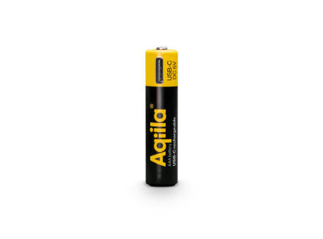 Aqiila Wiederaufladbare USB-C-Batterien AAA 600 mAh, 4er-Pack