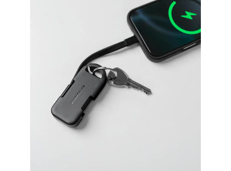 Evergreen Go 2-in-1 Schlüsselanhänger mit Powerbank. rTPE. LED-Anzeige