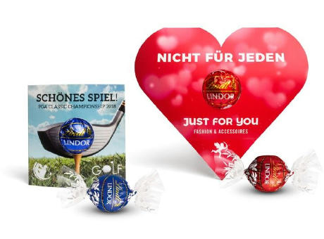Lindt Lindor Kugel in Werbekartonage